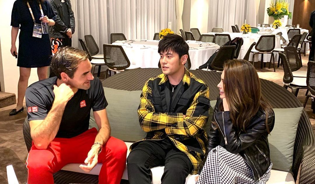 With Roger Federer in the House