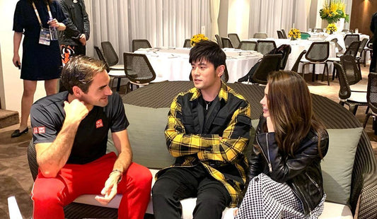 With Roger Federer in the House